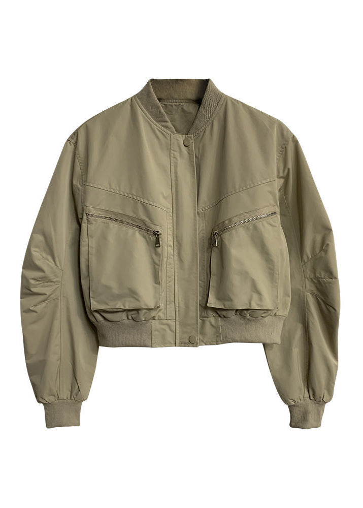 Utility Bomber Jacket – Relaxed Fit with Zipper Pocket Detail
