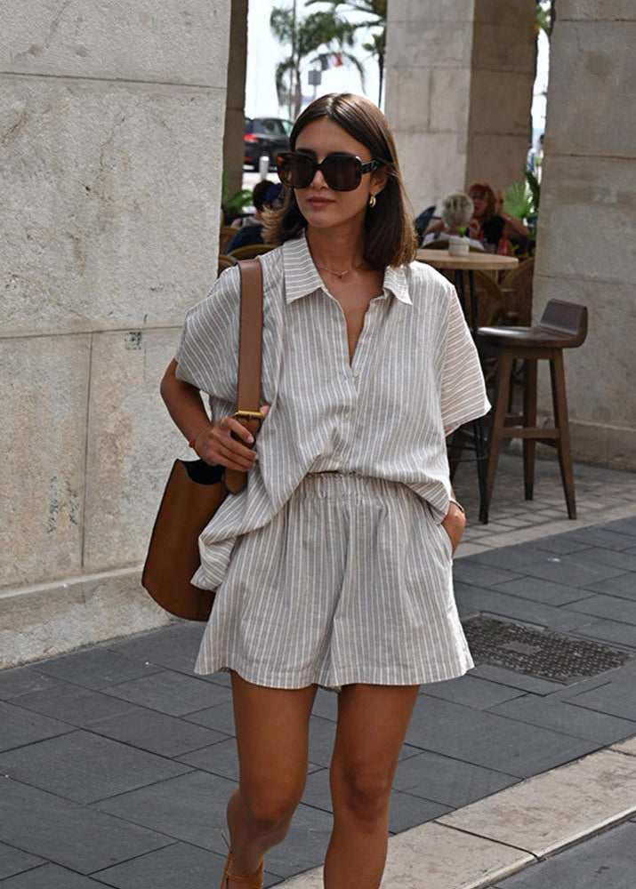 Striped Linen Two-Piece Set – Relaxed Summer Staple