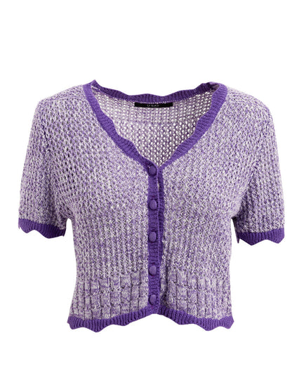 Brianna Retro Color Blocked Knitted Top