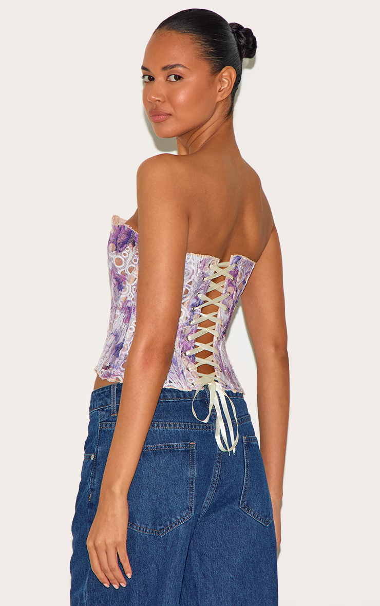 Maci | Lace Tie Corset Top