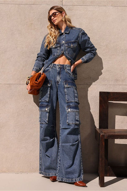 Vintage Classic Collared Denim Jacket