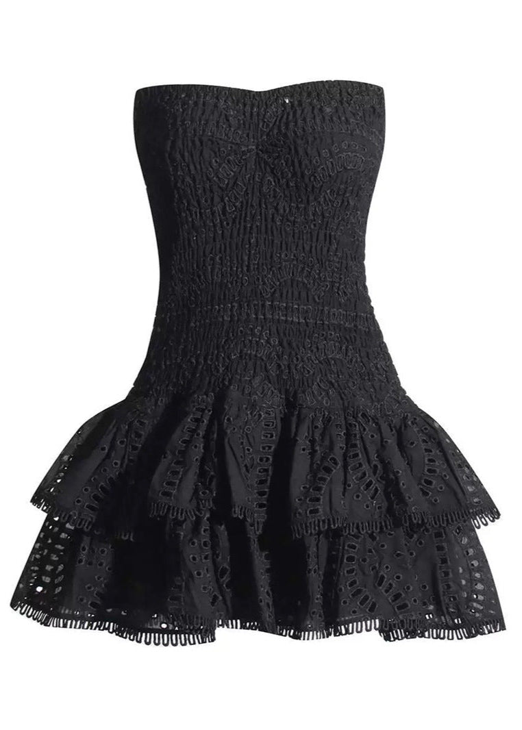 Santorini Smocked Strapless Mini Dress