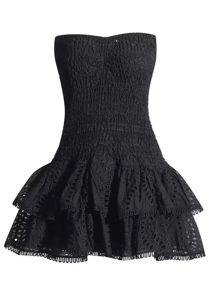Santorini Smocked Strapless Mini Dress