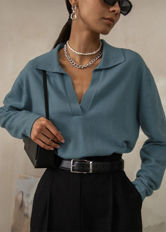 Adele - Soft Knit Polo Sweater