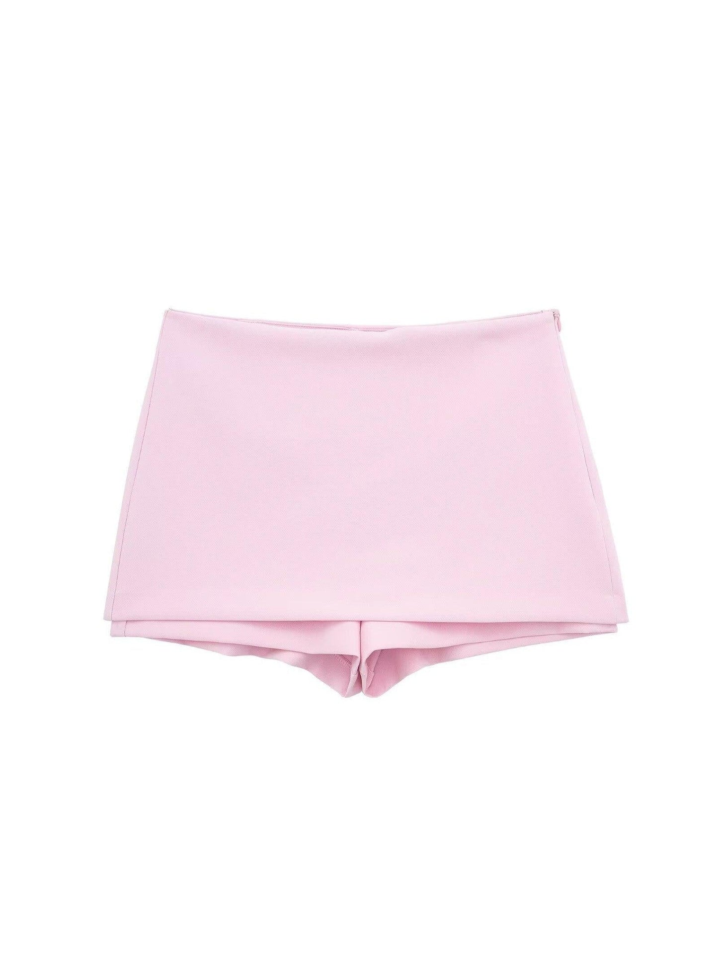 Pink Halterneck Waist Coat & Skort Skirt Coord Set