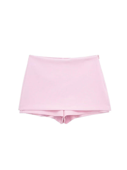 Pink Halterneck Waist Coat & Skort Skirt Coord Set