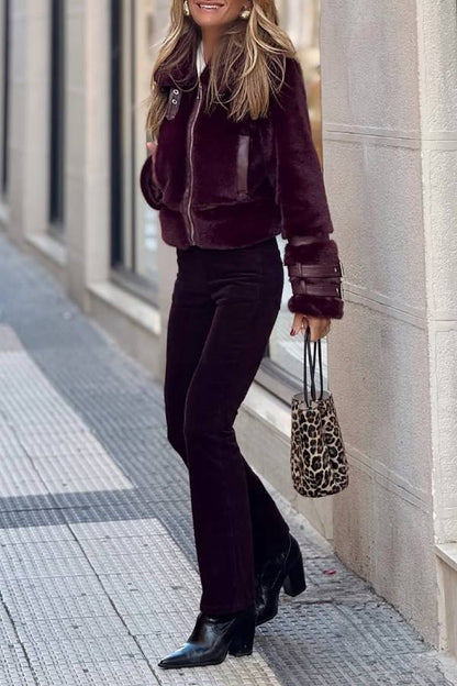 Short vintage fur coat