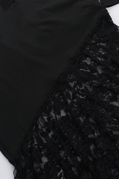 Hollow Patch Long Gothic Dress