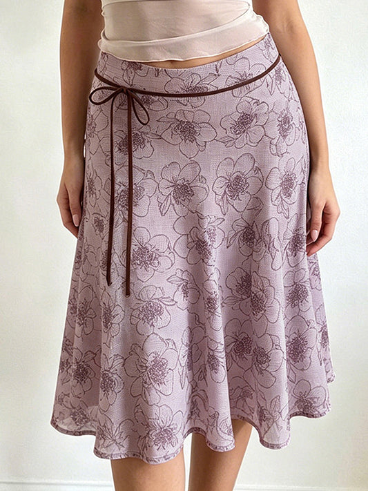 Floral Print Maxi Skirt