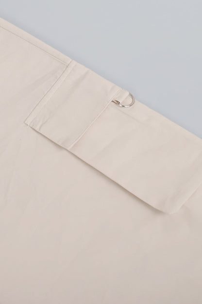 Drawstring Wide Leg Cargo Pant