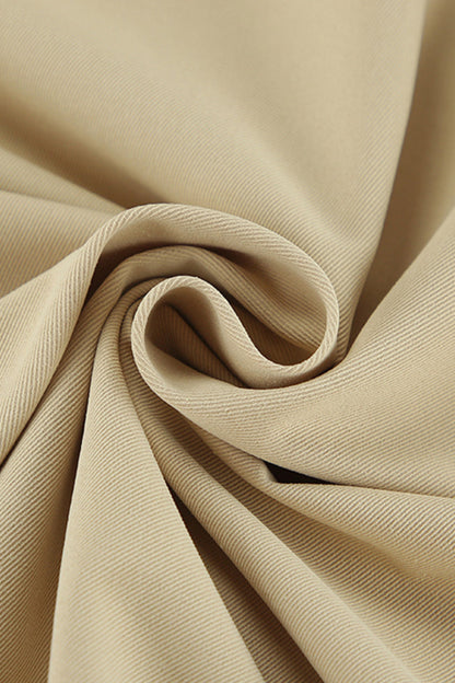 French Khaki Utility Trench Coat