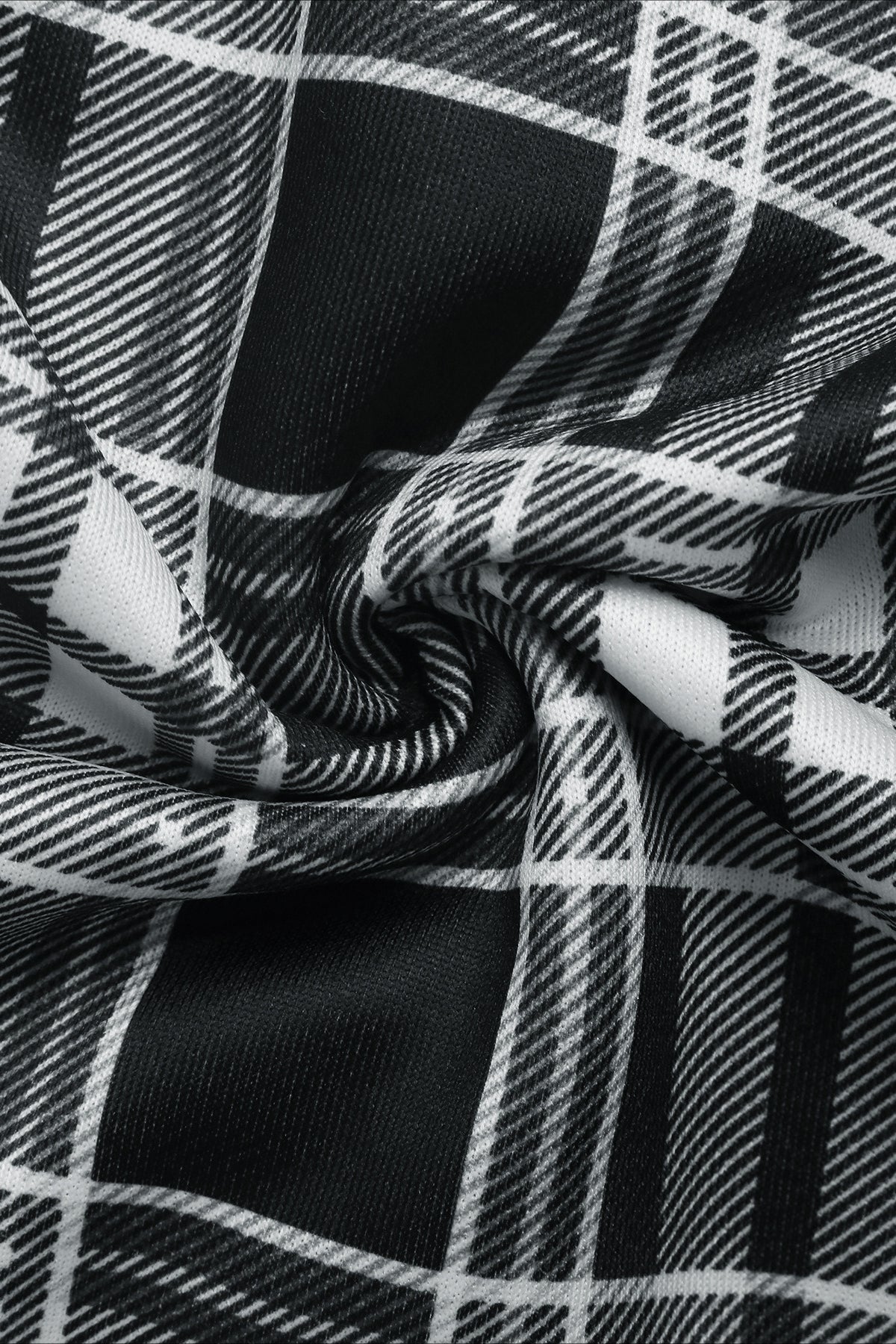 Plaid Elastic Waist Loose Fit Pants