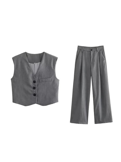 Waist Coat Vest & Pants Coord Set