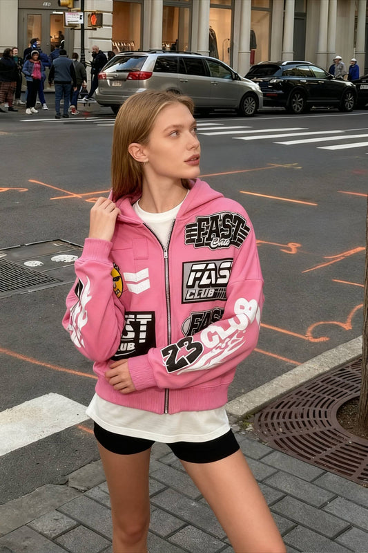 Y2K Retro Letter Hoodie