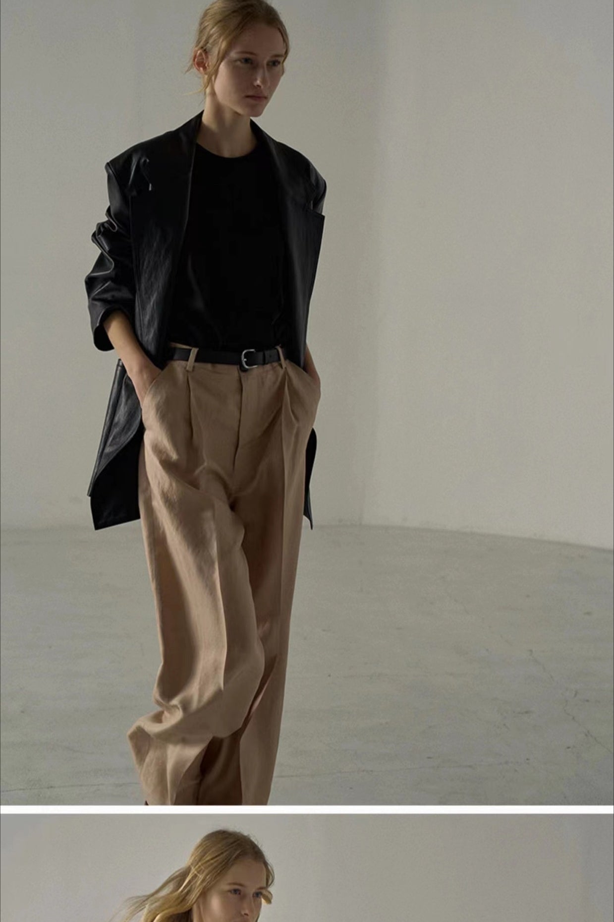 Oversized PU Blazer Coat