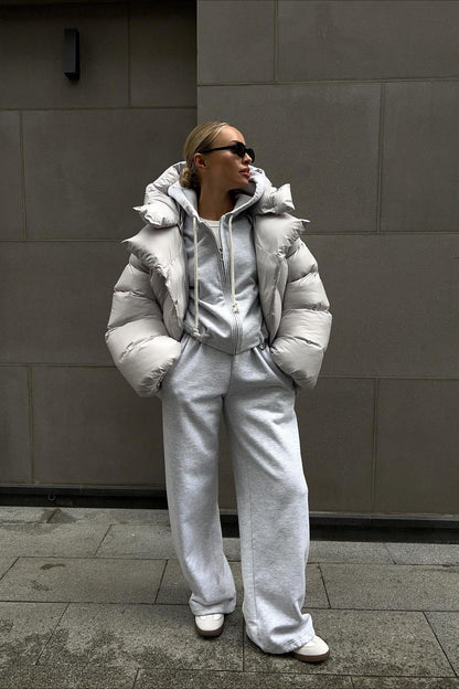 Short Hooded Puffer Jacket