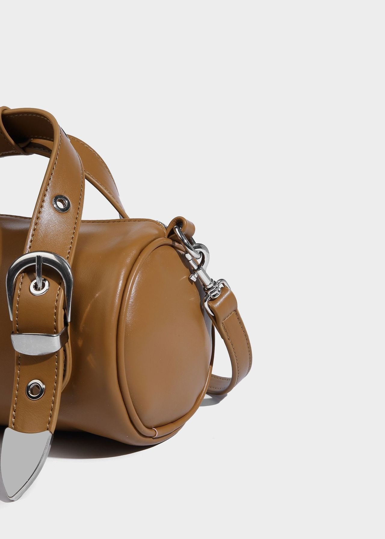 Compact Barrel Crossbody Bag