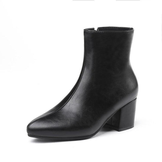 High Heel Pointed Toe Low Women Martin Boots