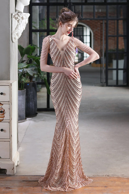 Elegant Sequin Mermaid Party Dress