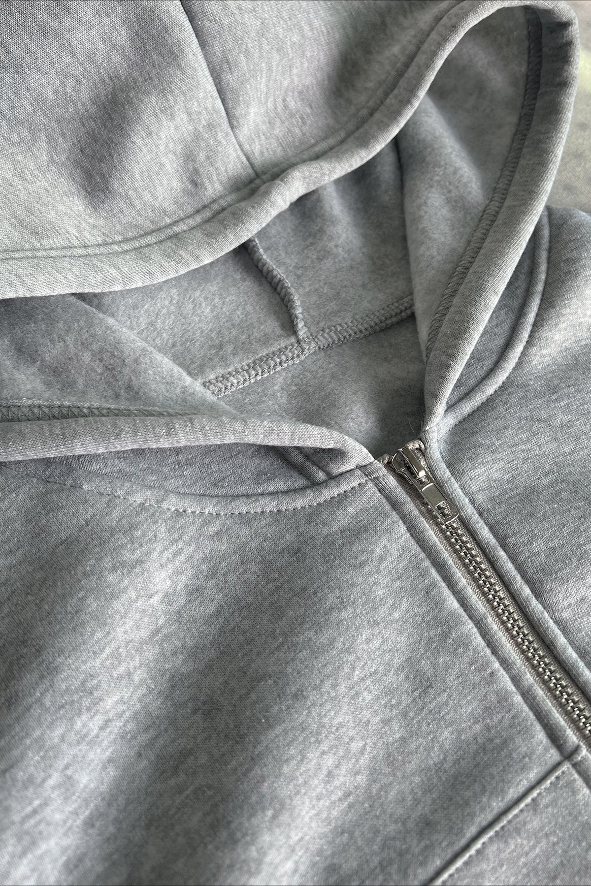 Short Zip Up Hoodie Coat