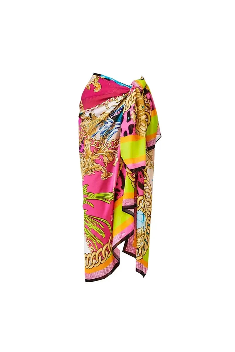 Colorblock Cartoon Print One-Piece Swimsuit