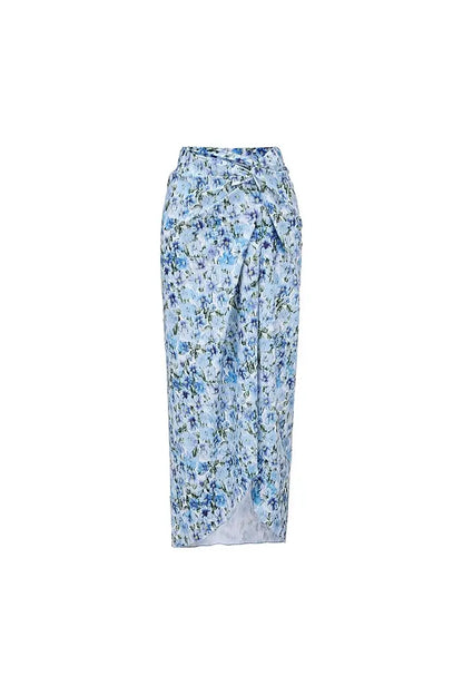 Halter Floral Strapless One-Piece Set