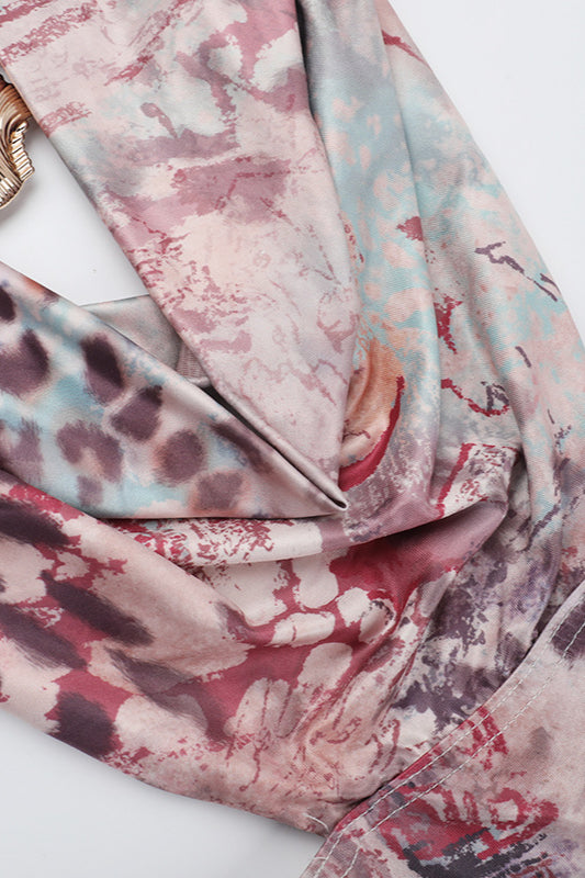 Floral Cutout Backless Cami Maxi Dress