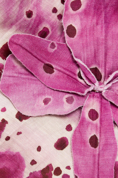 Veronica Floral Applique Halter Mini Dress