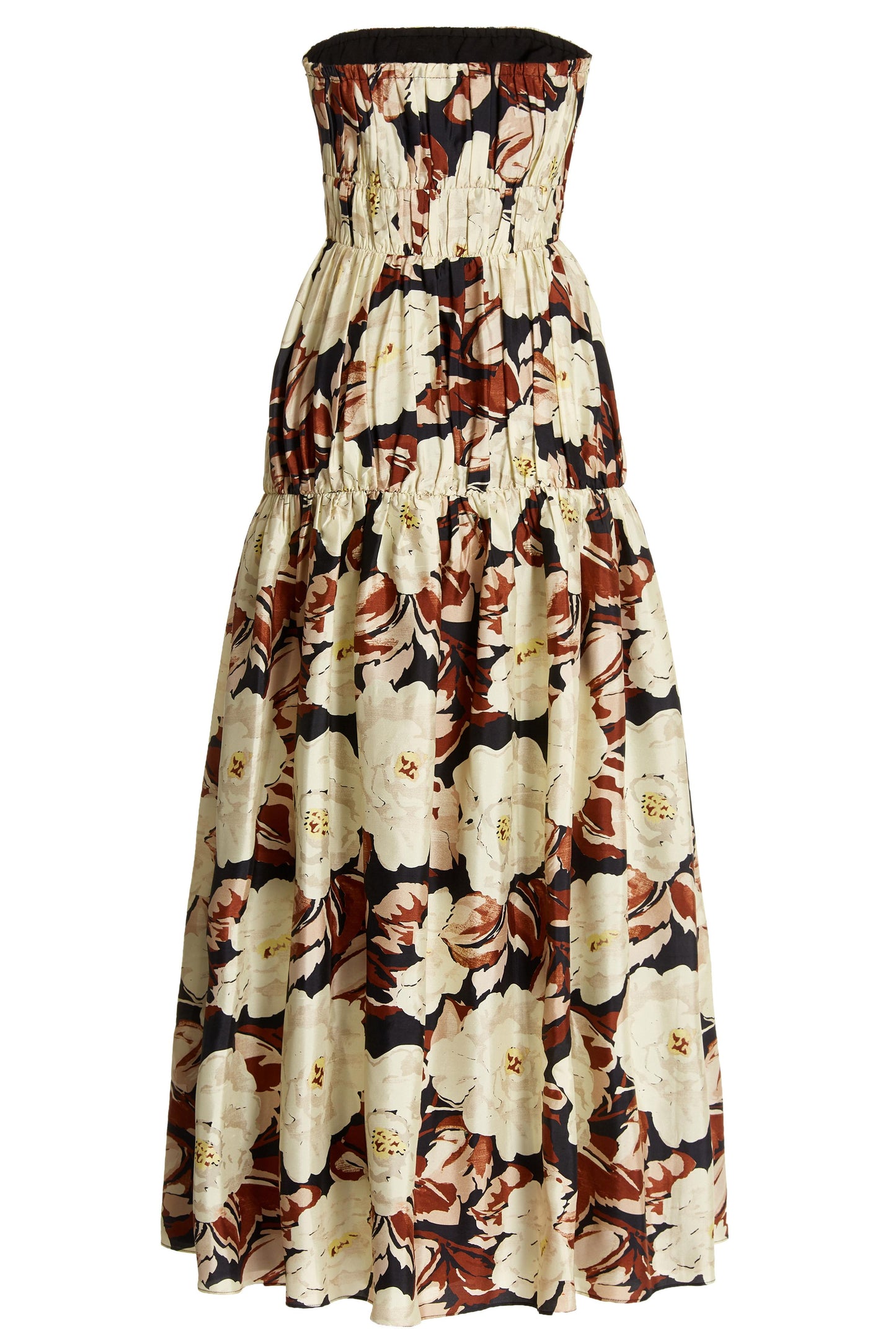 Floral Frill Sleeveless Midi Dress