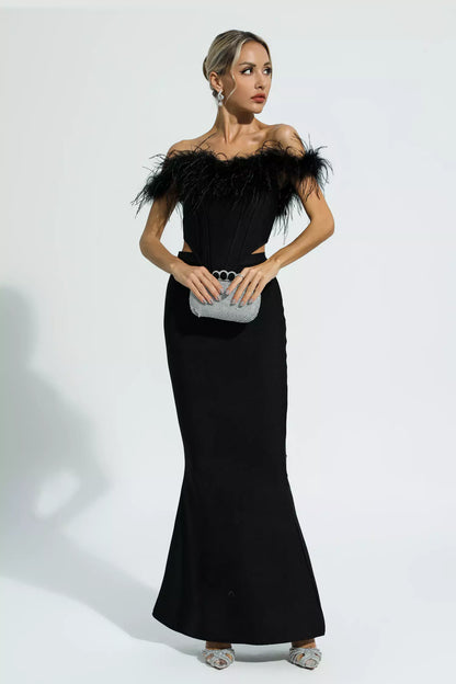 Ellianna Black Feather Bandage Set