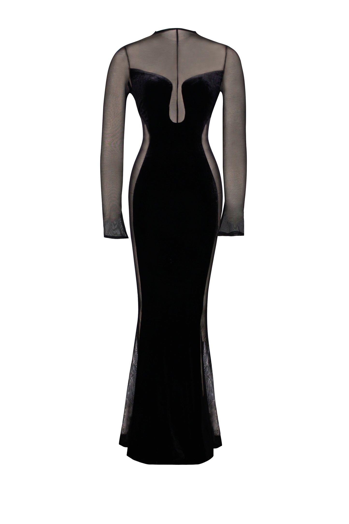 Zona See-through Velvet Maxi Dress