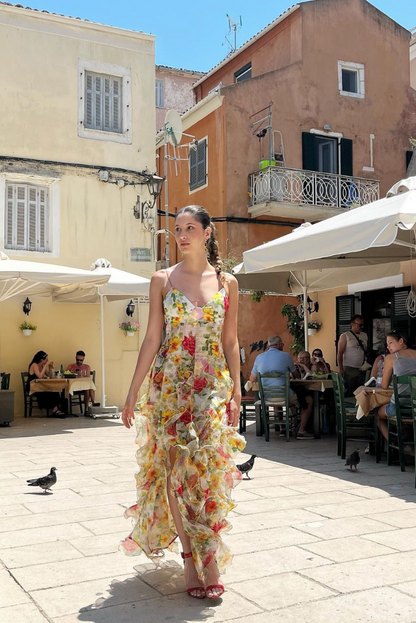 Saskia | Ruffle Maxi Dress