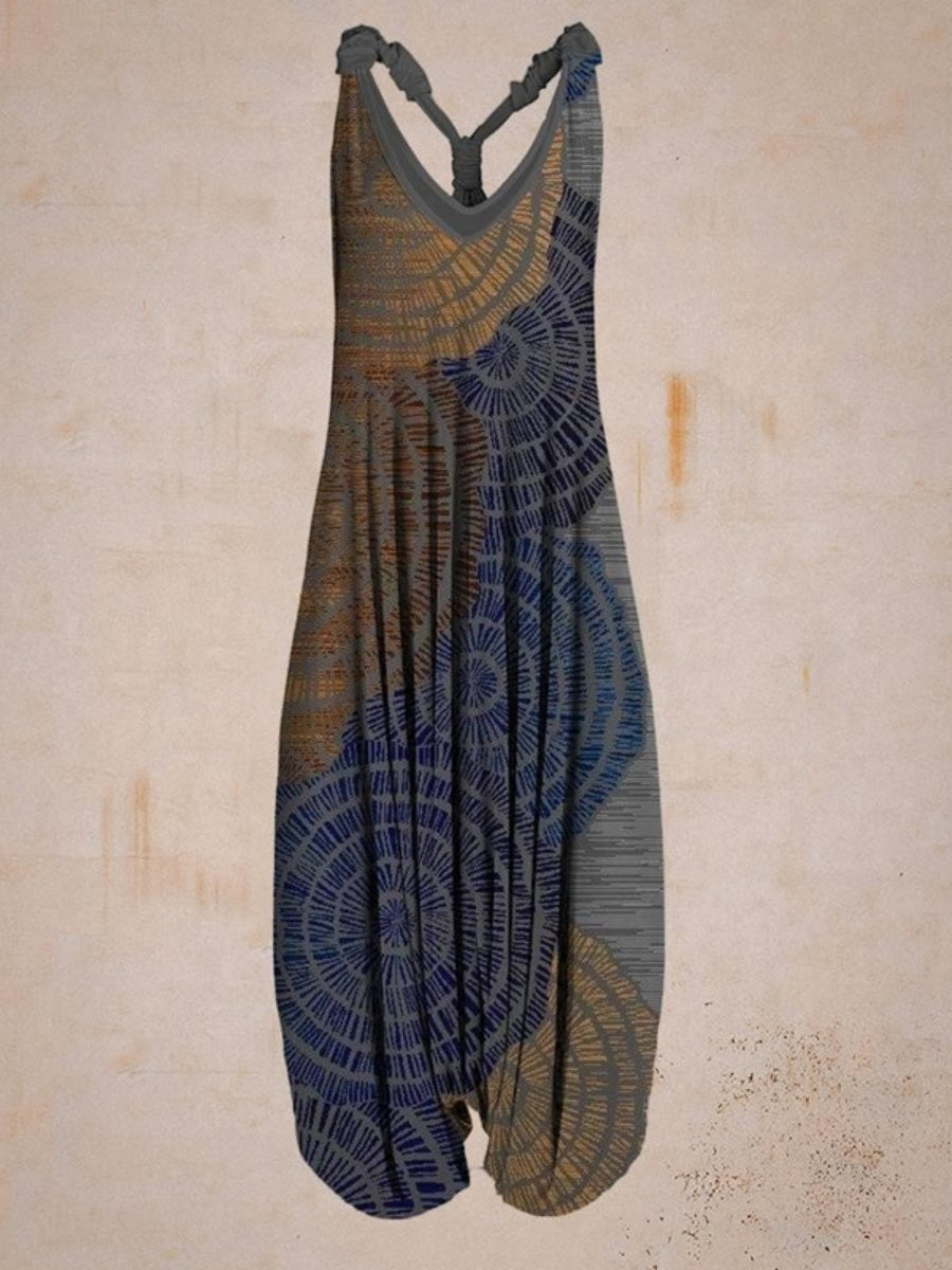 Printed Camisoles Loose-fit Jumpsuits