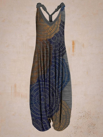 Printed Camisoles Loose-fit Jumpsuits