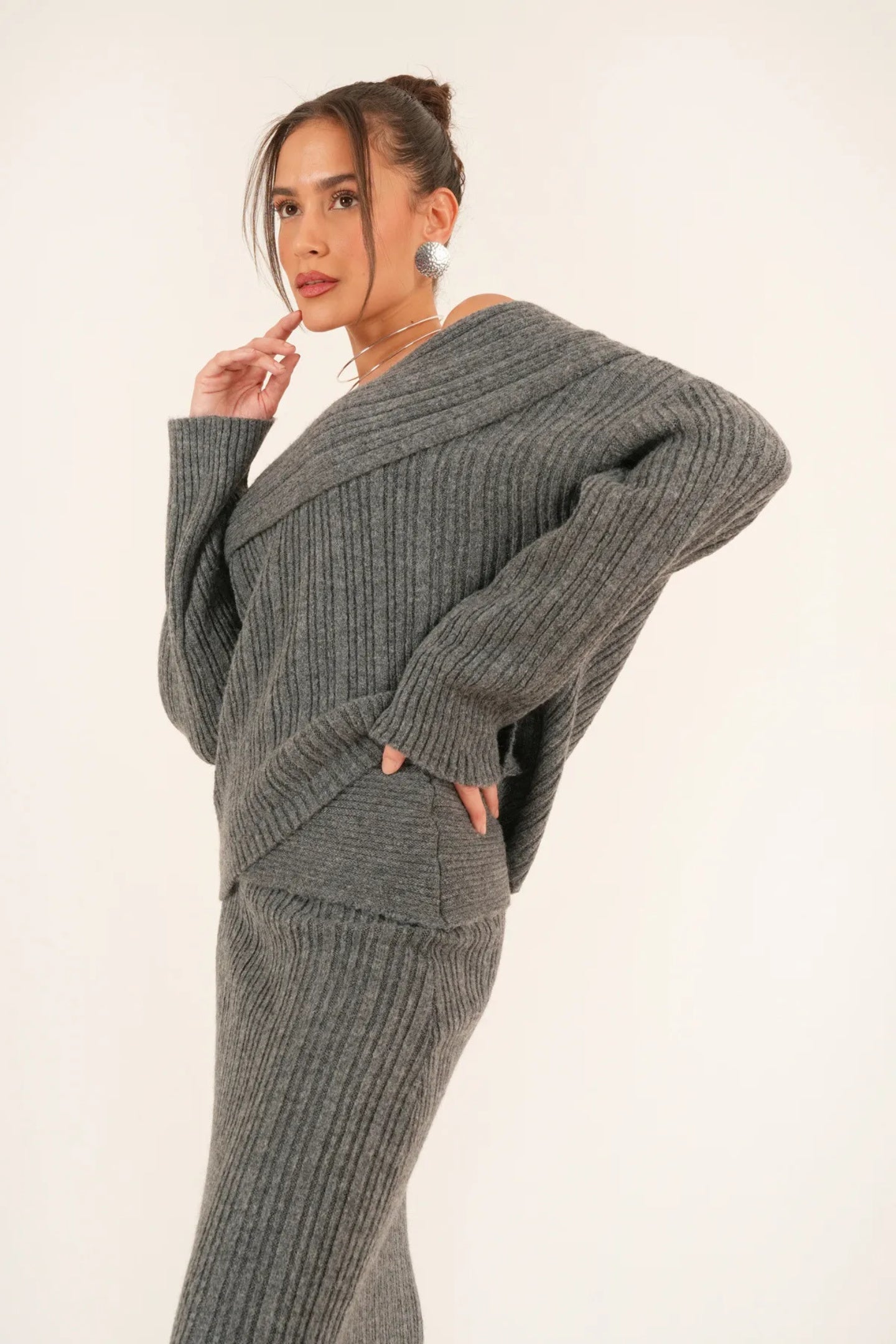 Georgia Off-Shoulder Knitted Set
