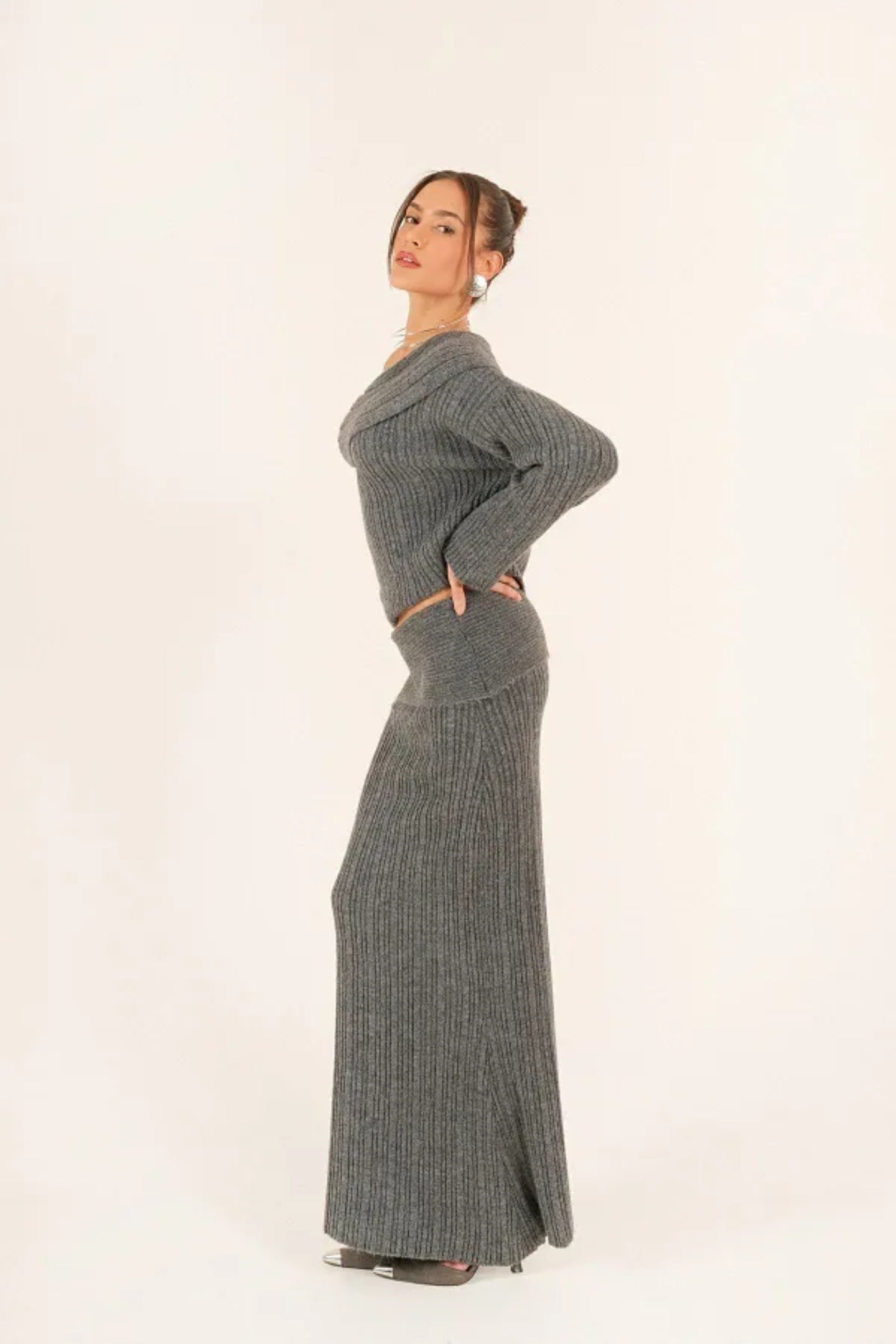 Georgia Off-Shoulder Knitted Set