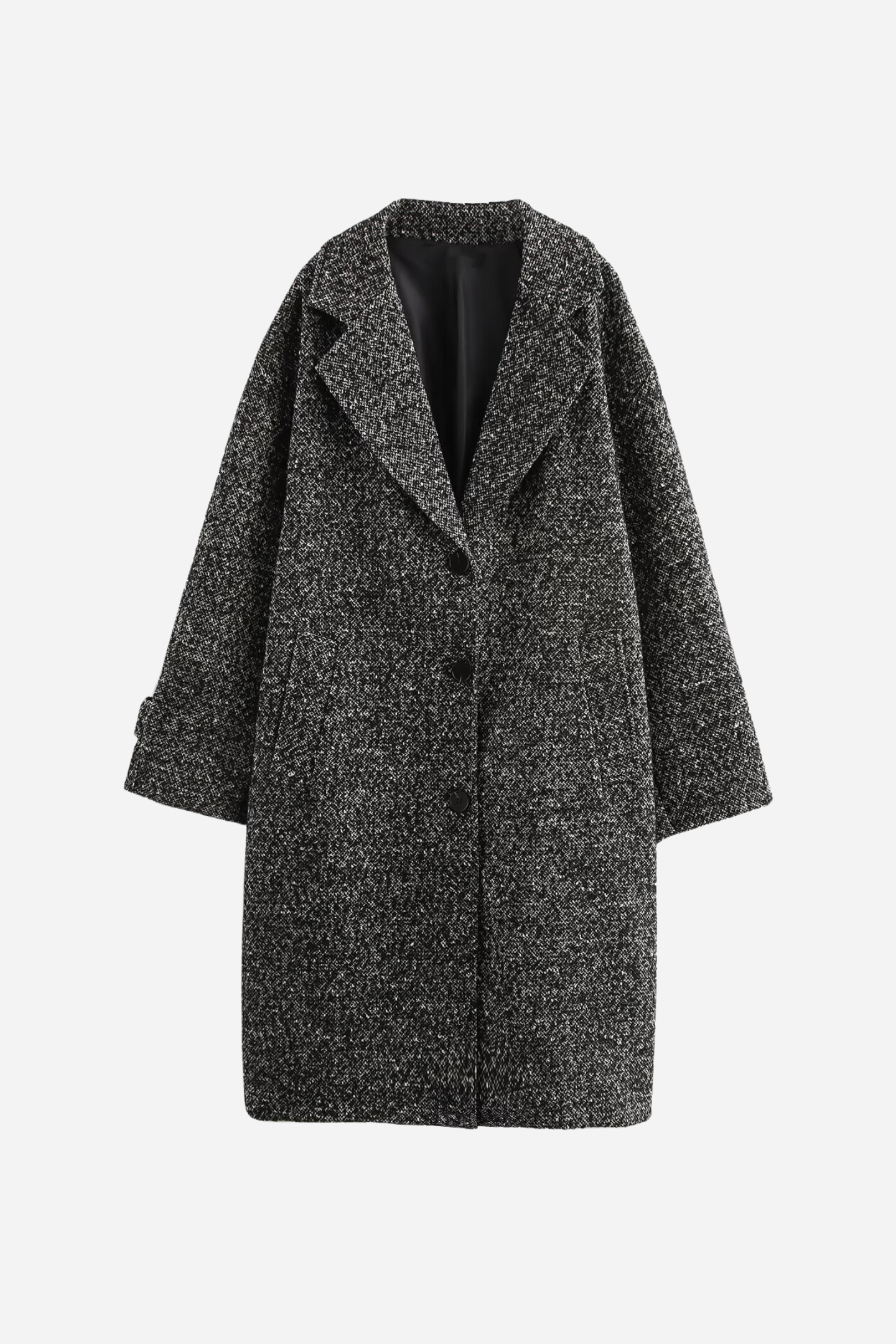 Hedy Textured Woven Cocoon Overcoat