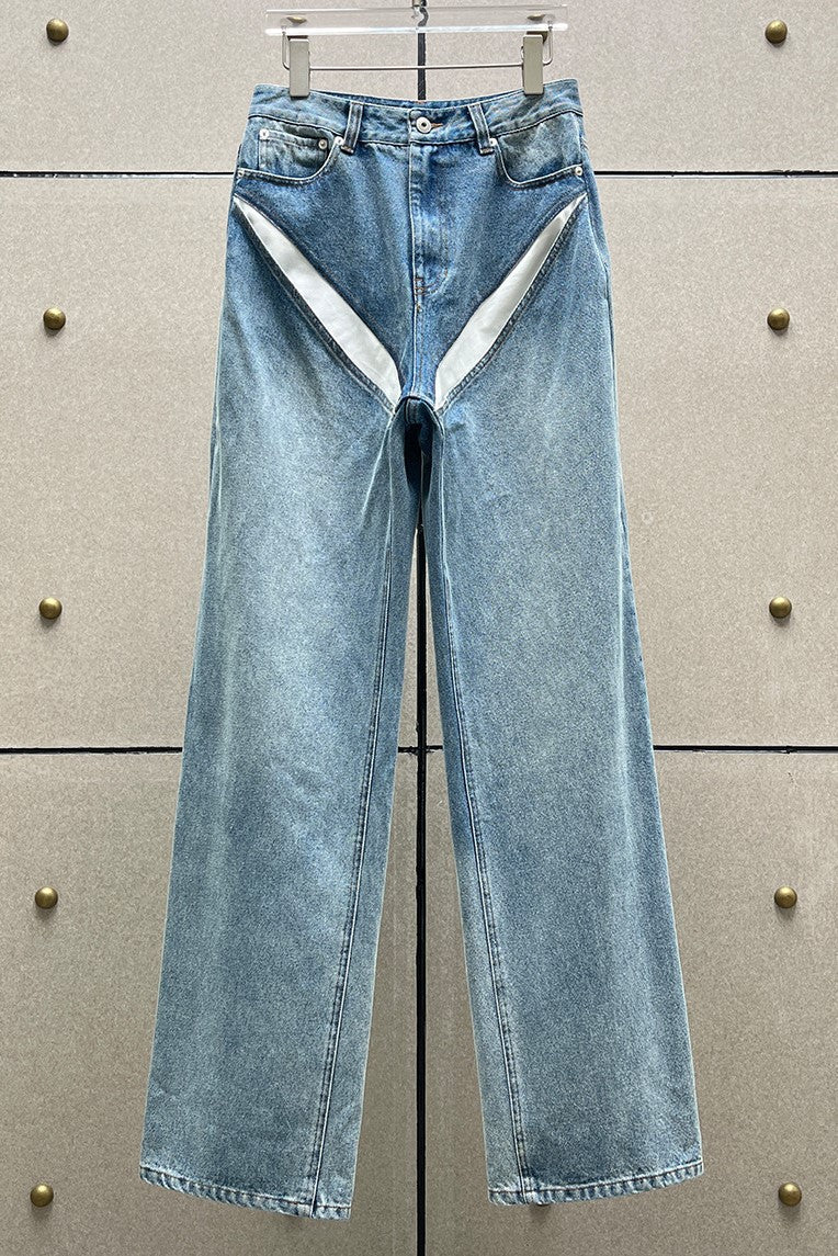 Annabelle Cutout Patchwork Jeans
