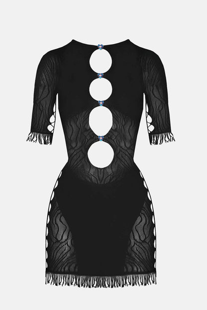 Alannah Hollow Shapewear Mini Dress