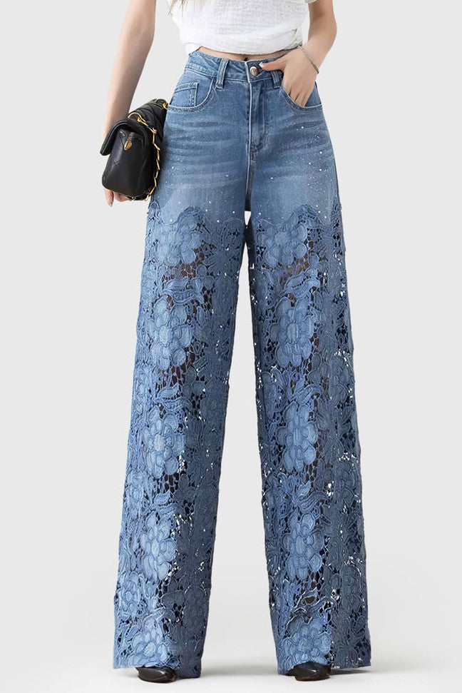 Camila Lace Patchwork Jeans