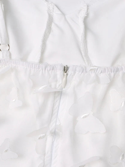 Butterfly Patch Spaghetti Strap Dress