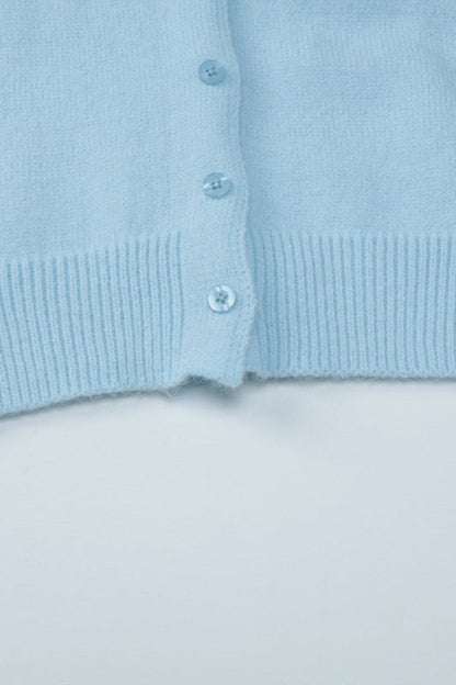 Cropped Long Sleeve Cardigan