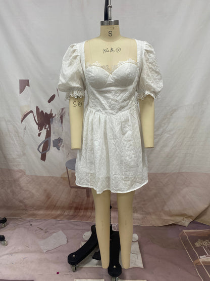 Short Sleeve Dress Slim Princess Dress