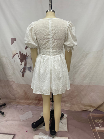 Short Sleeve Dress Slim Princess Dress