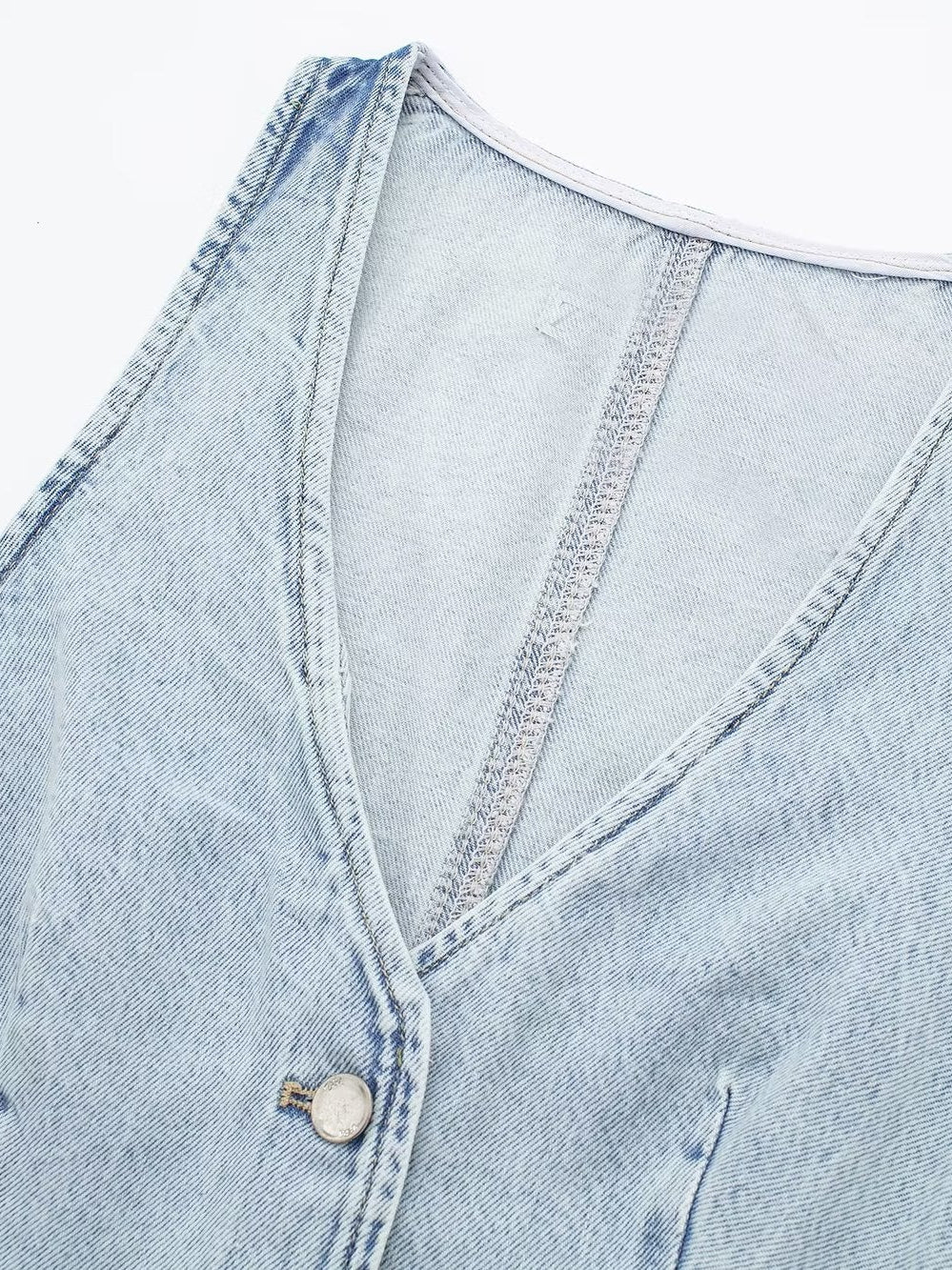 Denim Vest Waist Coat Jacket & Skirt Coord Set