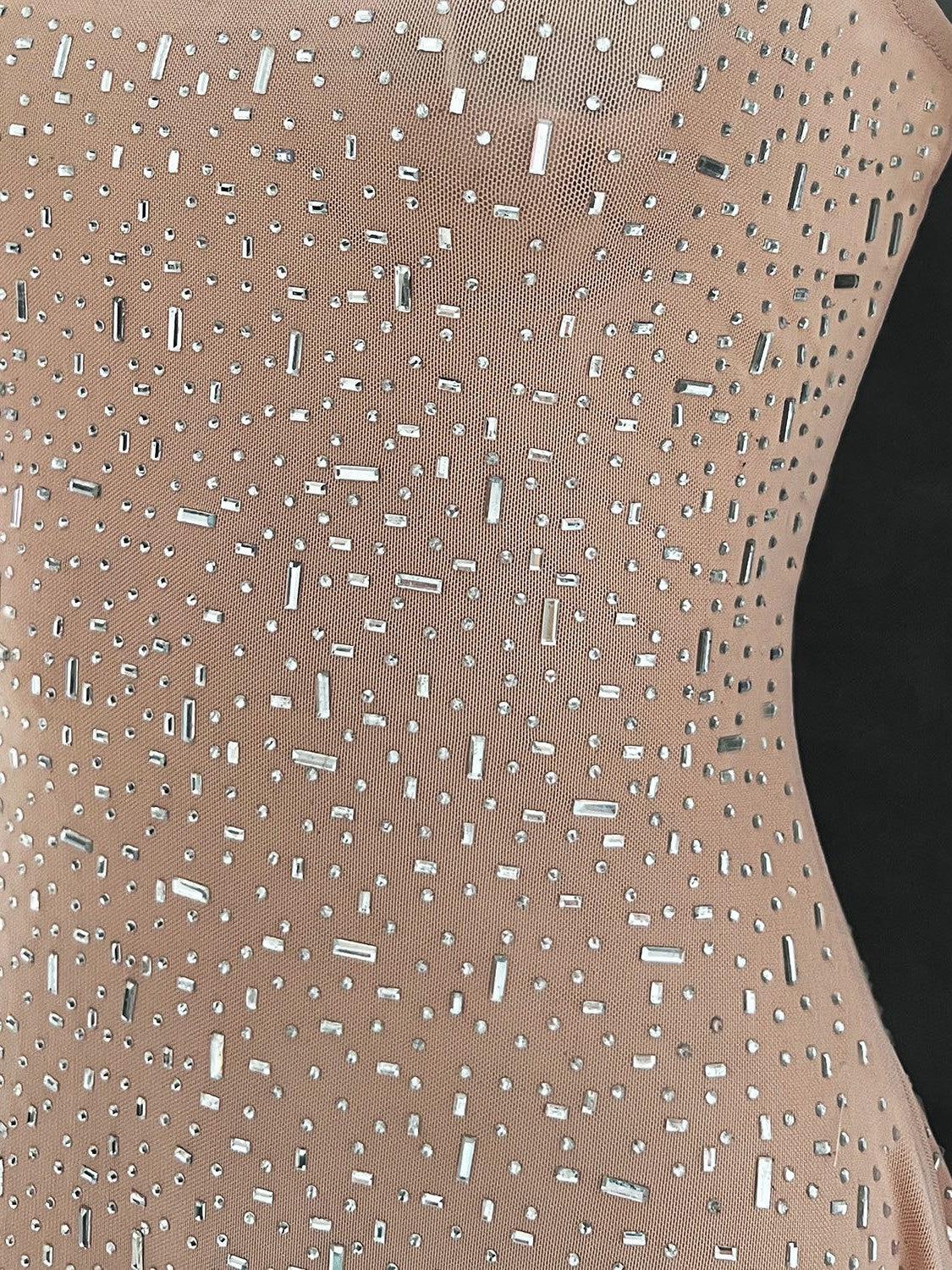 Rhinestone Sling Mermaid Maxi Dress