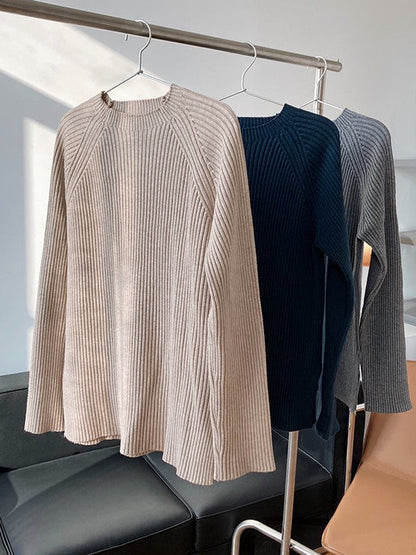 Stripe Soft Knit Turtle Neck Coord Set