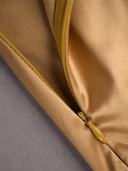 Boning Corset Satin Split Suspender Dress