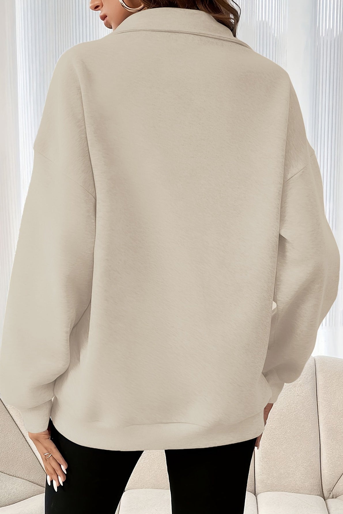 Casual Half Zip Pullover Sweatshirt