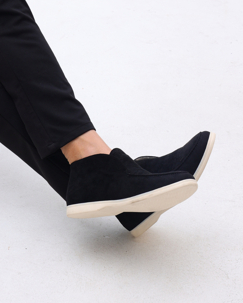 Old Money Style High Suede Loafers